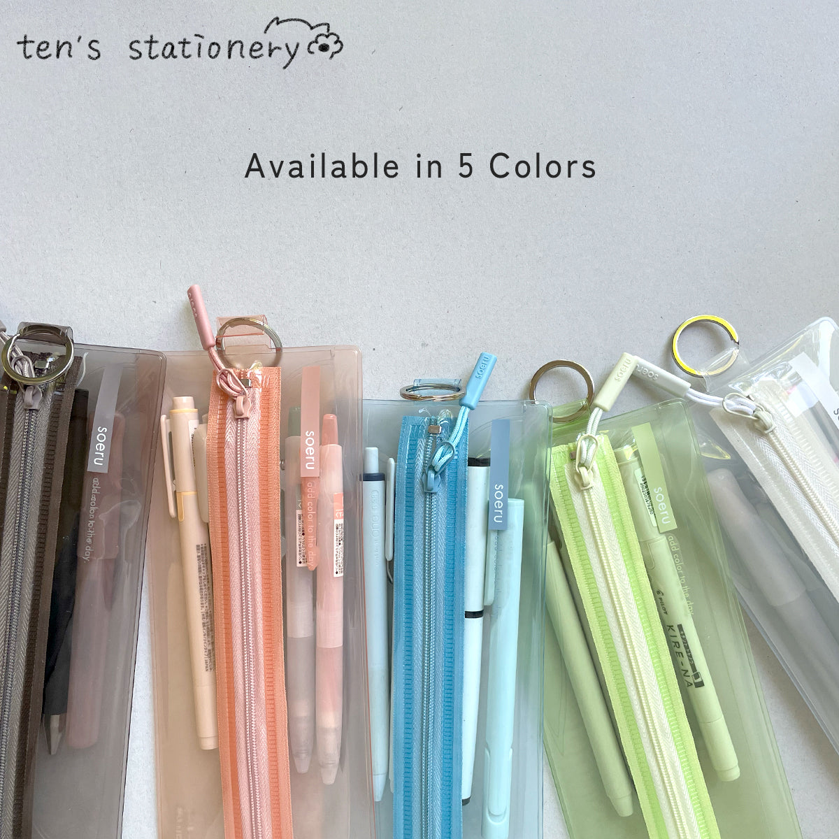 soeru center zip pencase / LIHIT LAB