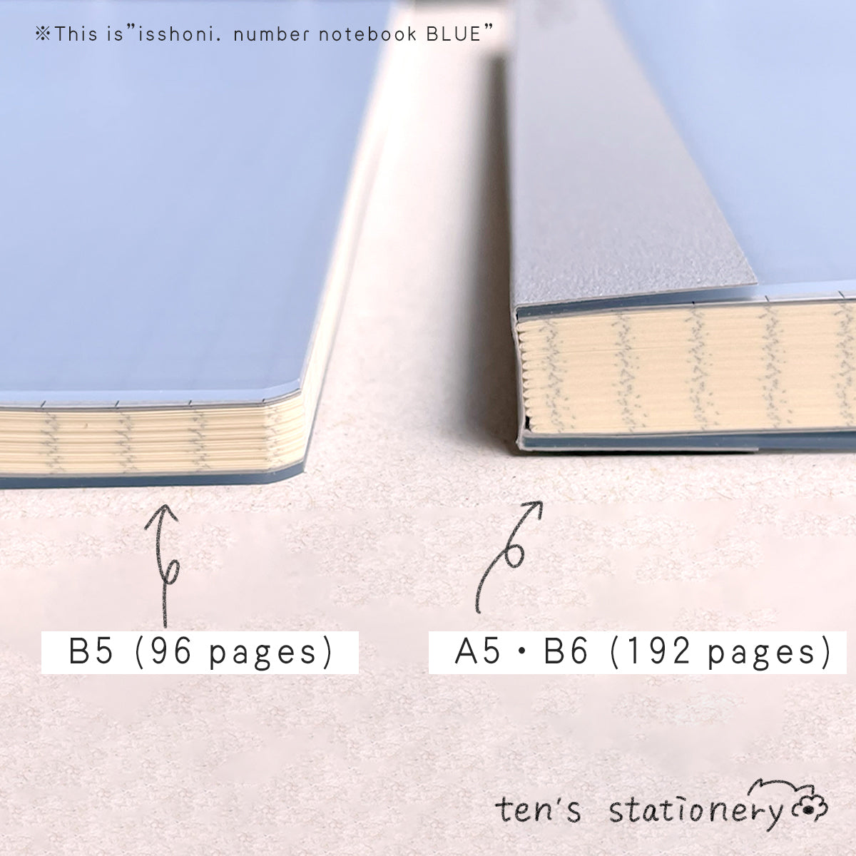isshoni. numbered notebook grid Clear (B5/A5/B6) / Daigo