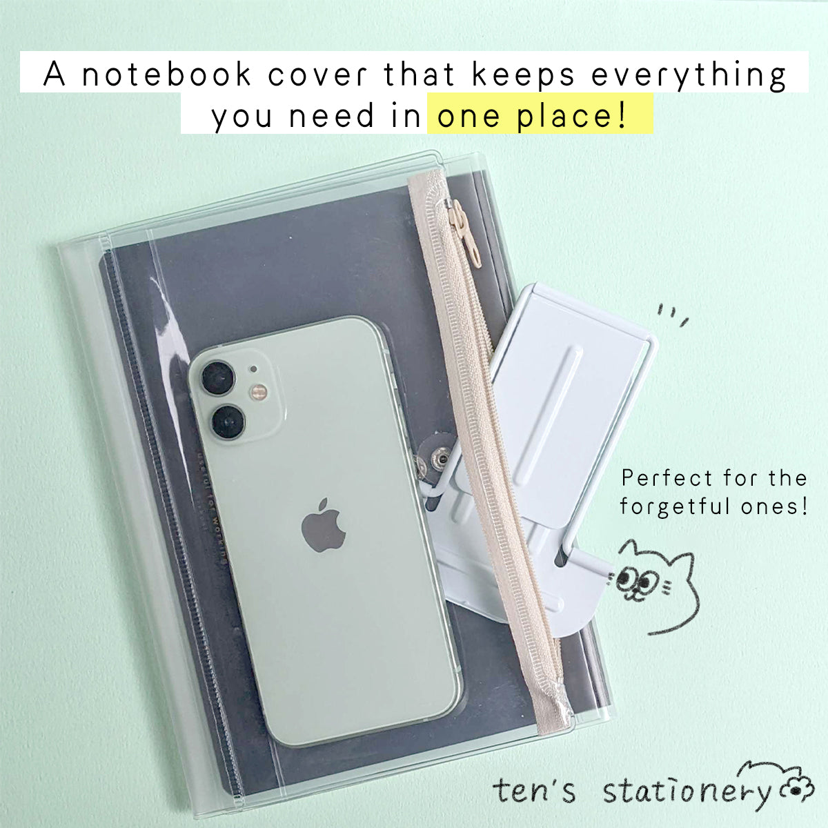 isshoni. Notebook cover with pencase (A5/B6) / Daigo