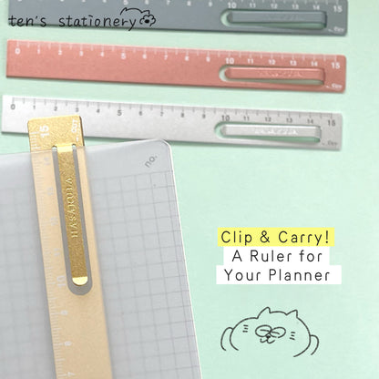 HASARULA Clip-On Aluminum Ruler / KUTSUWA