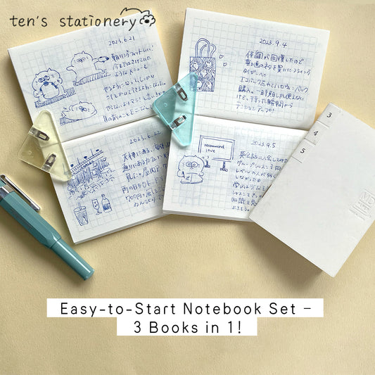 3-Pack MD Paper Notebook Light (A7 size) / Midori