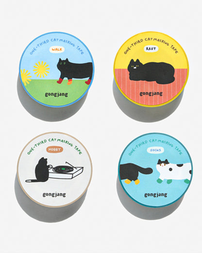 One-third cat masking tape