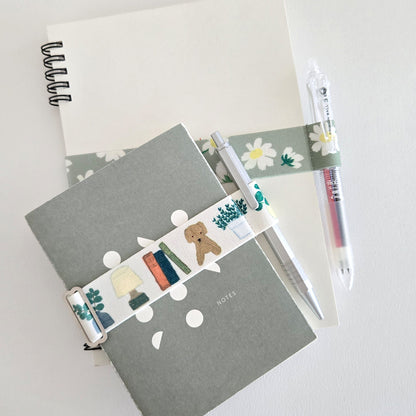 Adjustable Pen Band for A6–A5 Notebooks