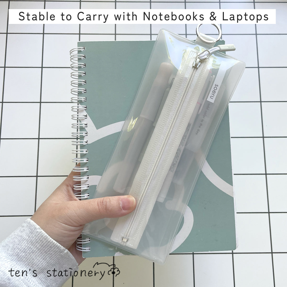 soeru center zip pencase / LIHIT LAB