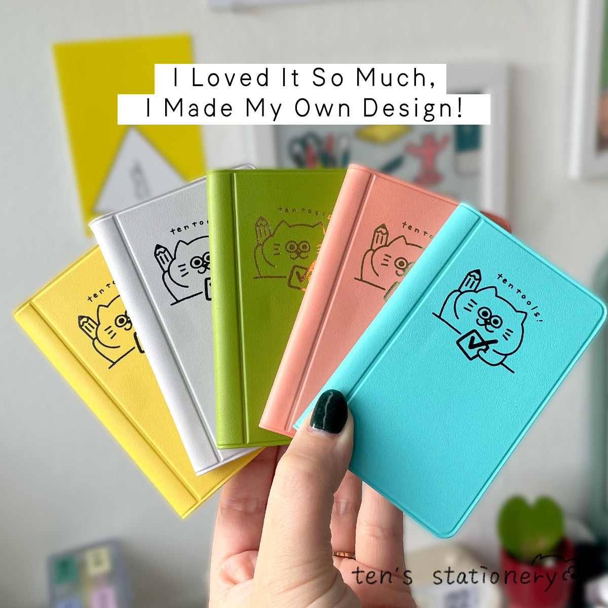 Mini memopad grid with pencil / ten's stationery original