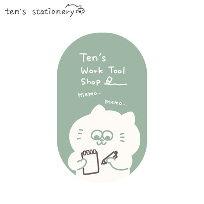 Oval sticker / ten's stationery original