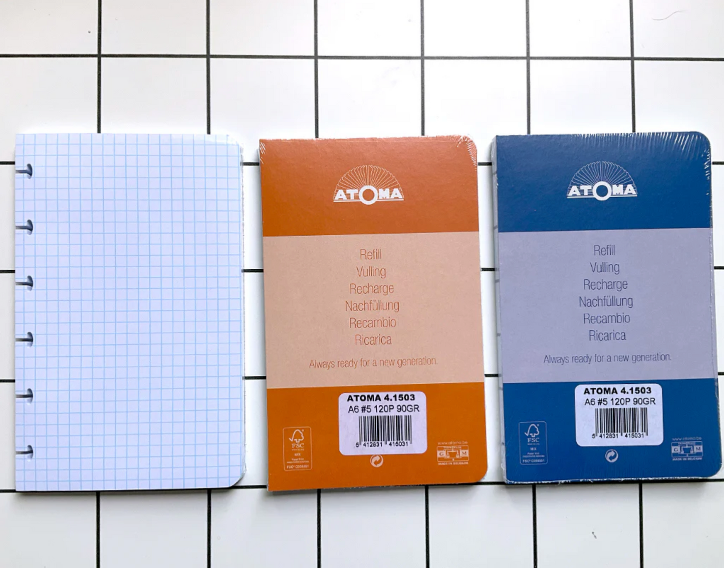 ATOMA Refill Blue grid