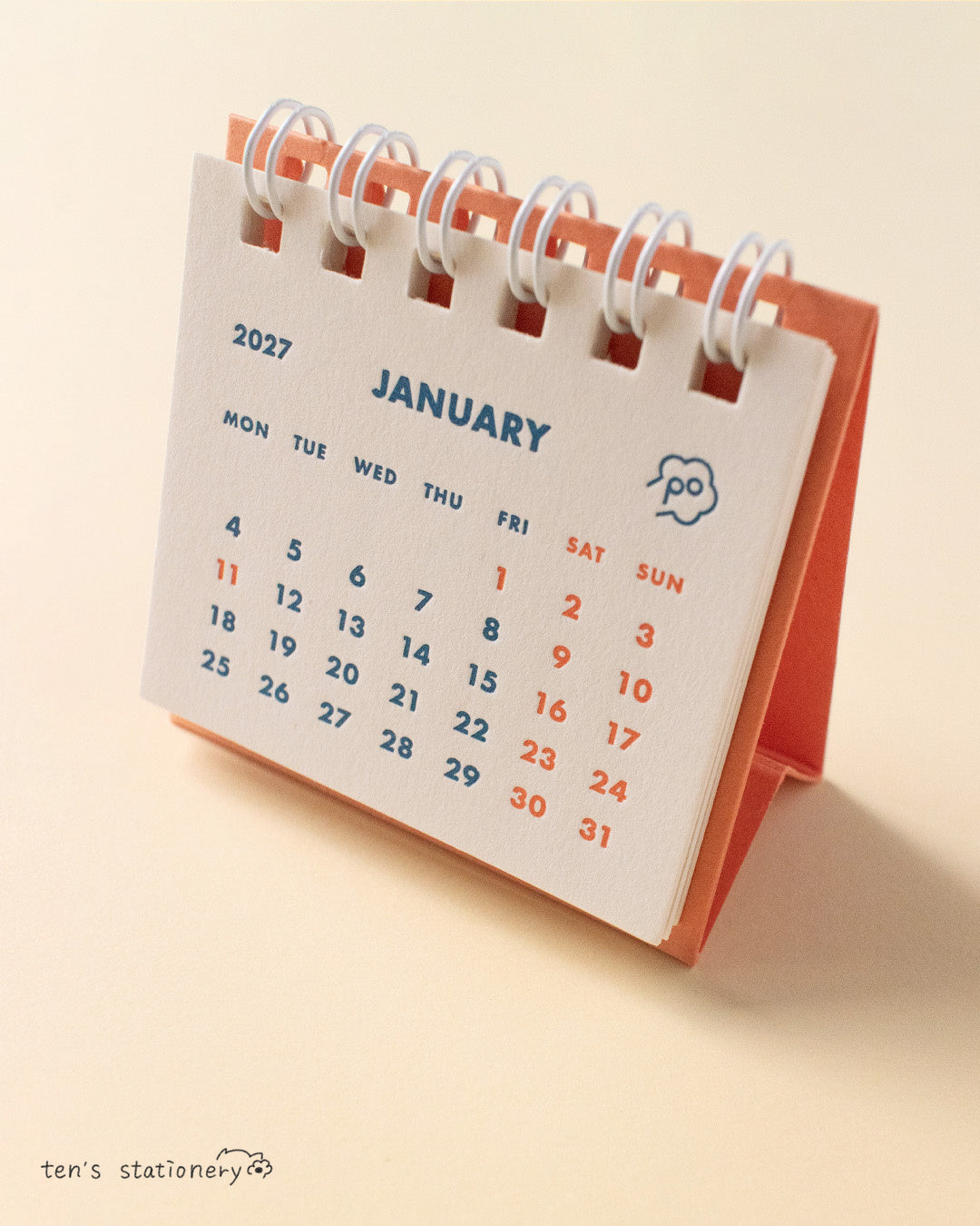 2027 Mini Letterpress Desk Calendar / Potential