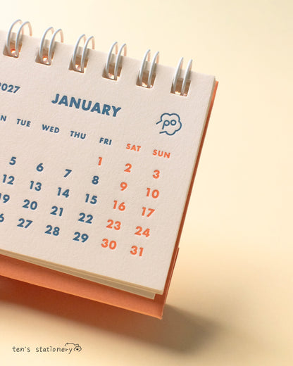2027 Mini Letterpress Desk Calendar / Potential