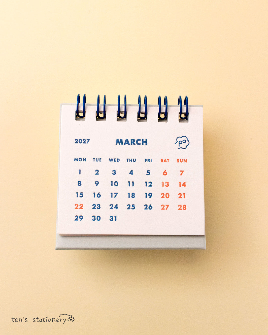 2027 Mini Letterpress Desk Calendar / Potential