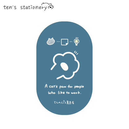 Oval sticker / ten's stationery original