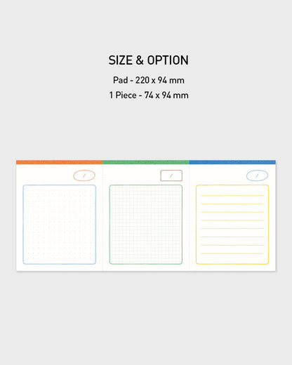 Color Mix Memo Pad (Tear-Off Perforated Memo Pad) / gongjang