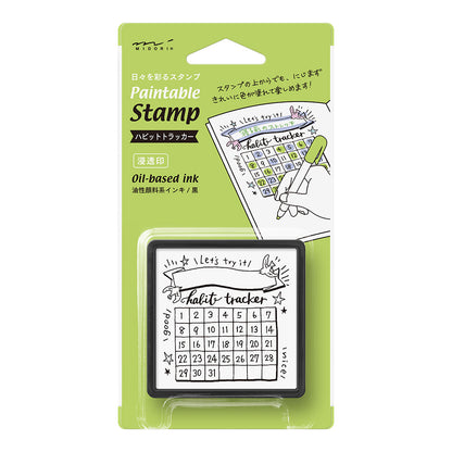 Habit tracker stamp (pre-inked) / Midori