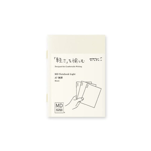 3-Pack MD Paper Notebook Light (A7 size) / Midori