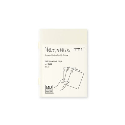 3-Pack MD Paper Notebook Light (A7 size) / Midori