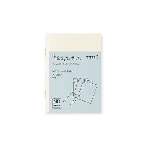 3-Pack MD Paper Notebook Light (A7 size) / Midori