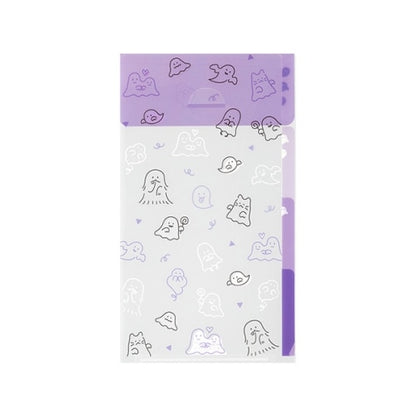 3-pockets document folder with flap (A5slim) / Midori