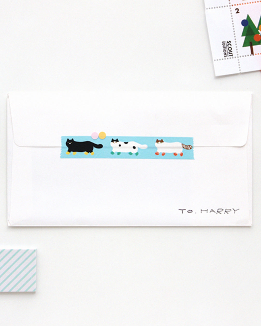 One-third cat masking tape