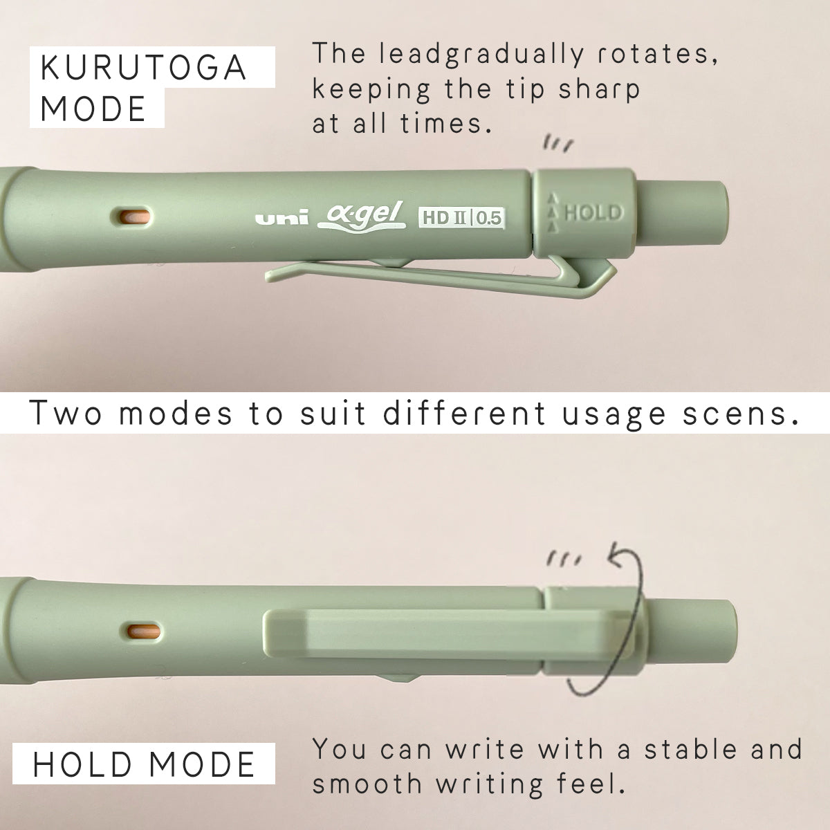 Uni α-gel switch mechanical pencil 0.5mm / uni