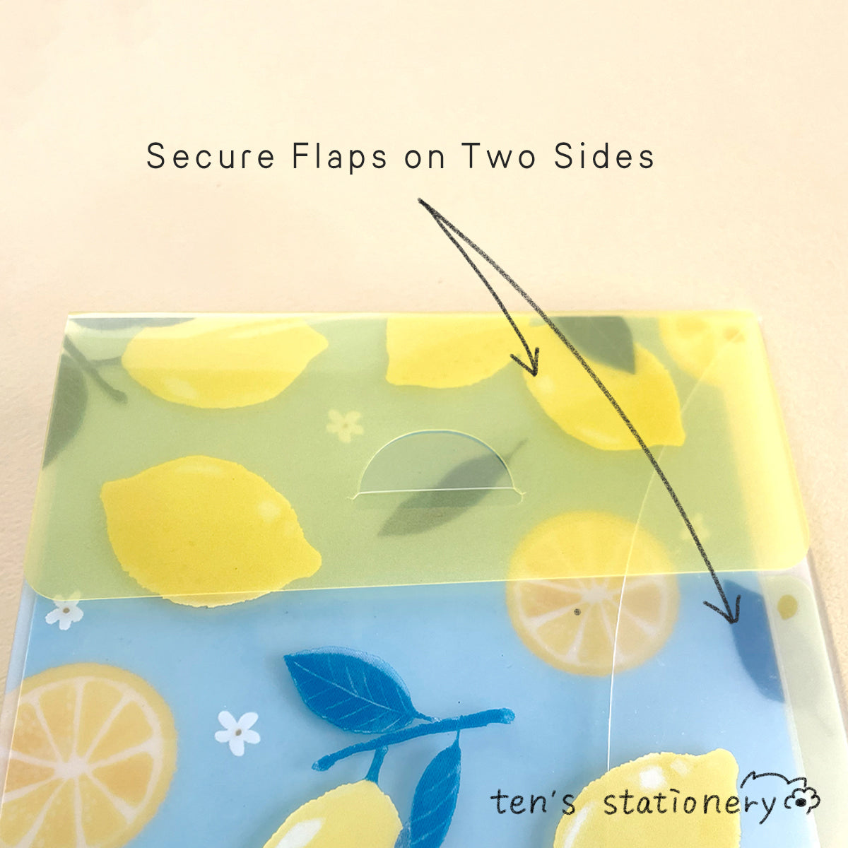 3-pockets document folder with flap (A5slim) / Midori