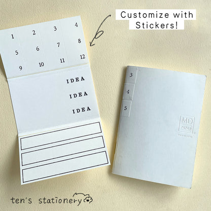 3-Pack MD Paper Notebook Light (A7 size) / Midori