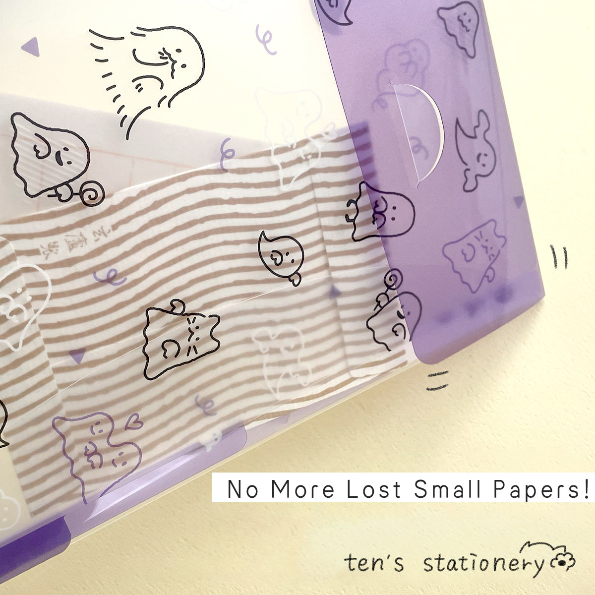 3-pockets document folder with flap (A5slim) / Midori