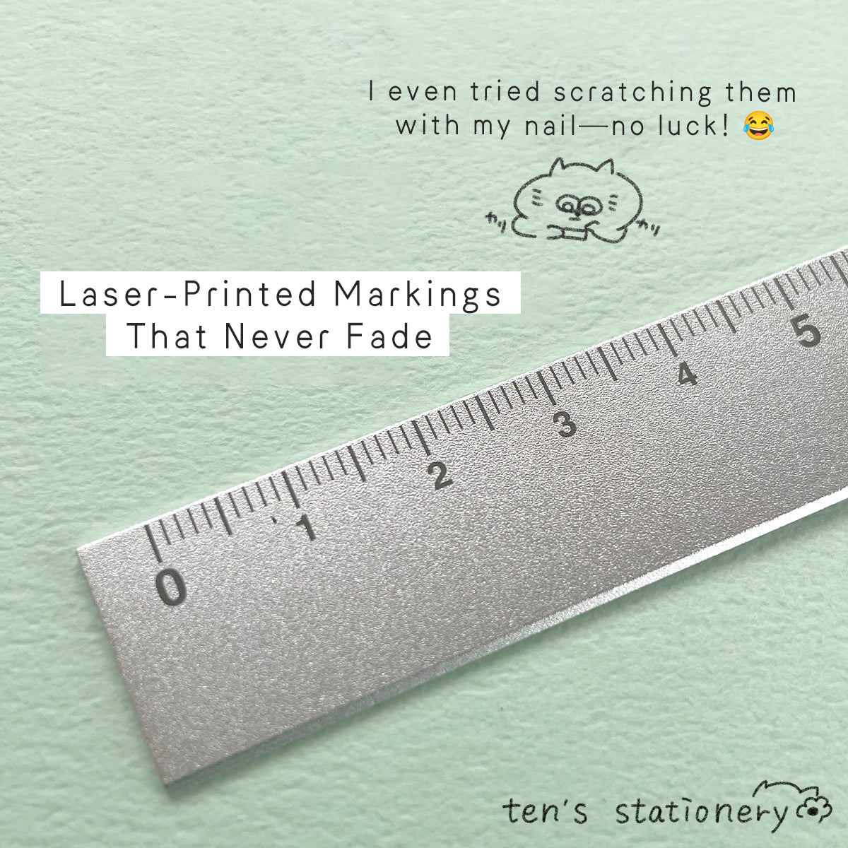 HASARULA Clip-On Aluminum Ruler / KUTSUWA