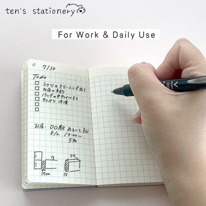 isshoni. numbered MINI notebook grid / Daigo