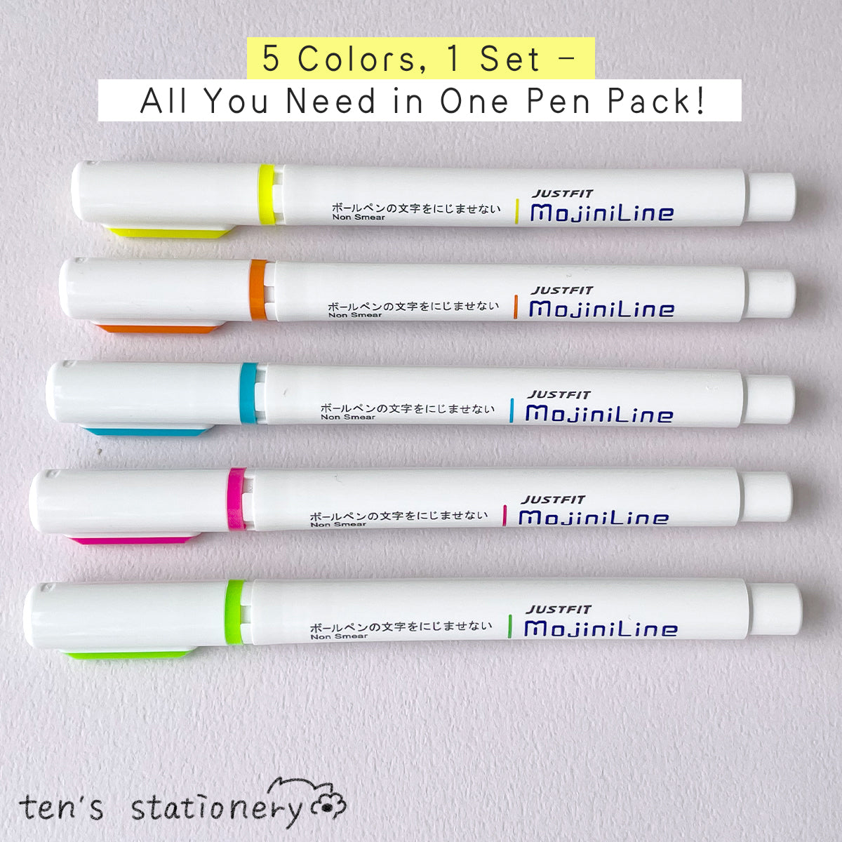 just-fit highlighter Mojini Line 5-colors / ZEBRA