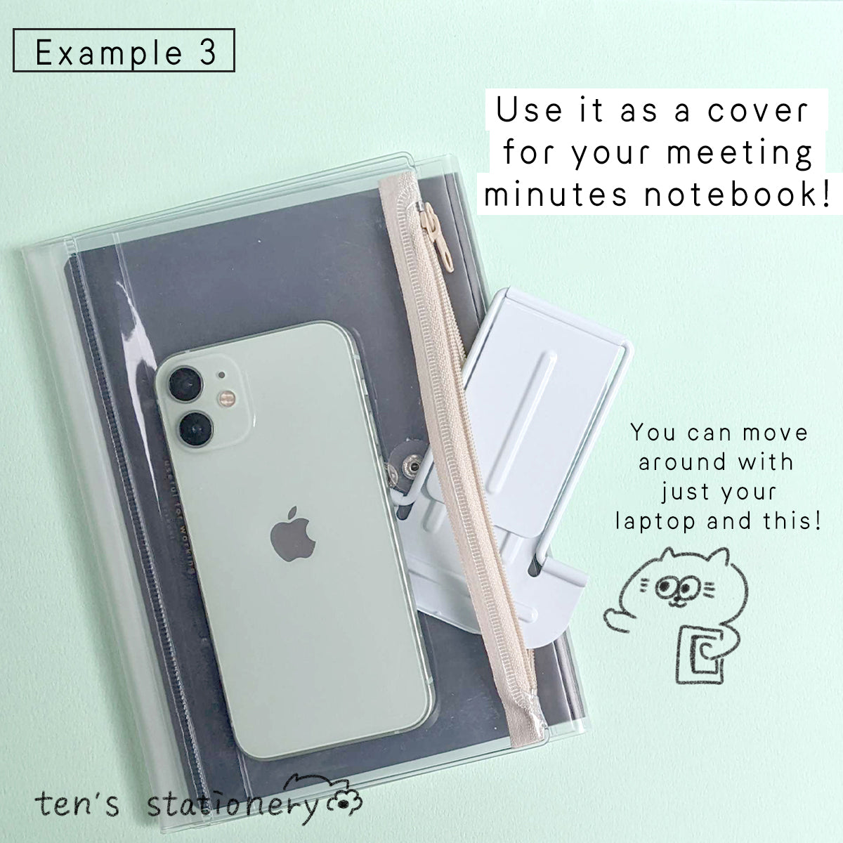 isshoni. Notebook cover with pencase (A5/B6) / Daigo