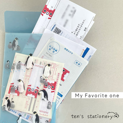 3-pockets document folder with flap (A5slim) / Midori