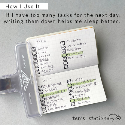 Mini memopad grid with pencil / ten's stationery original