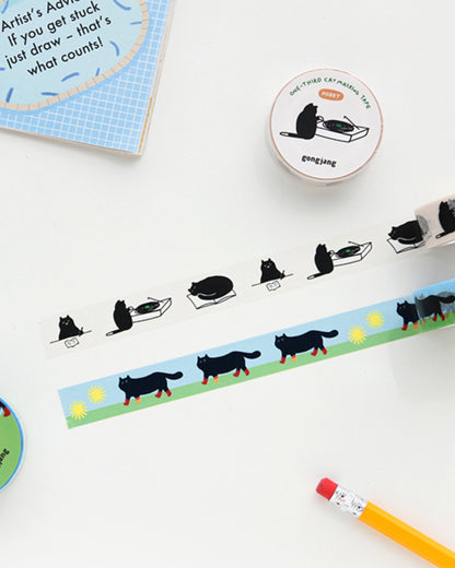 One-third cat masking tape