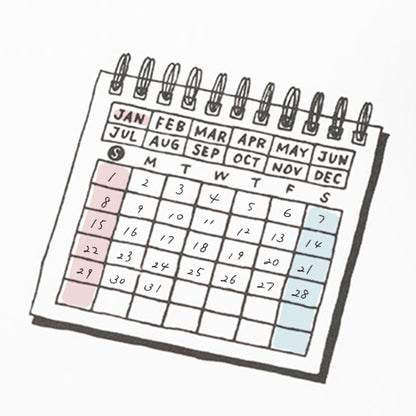 Calendar stamp (pre-inked) / Midori