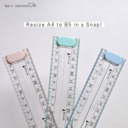 A4 to B5 Trim Ruler / KUTSUWA