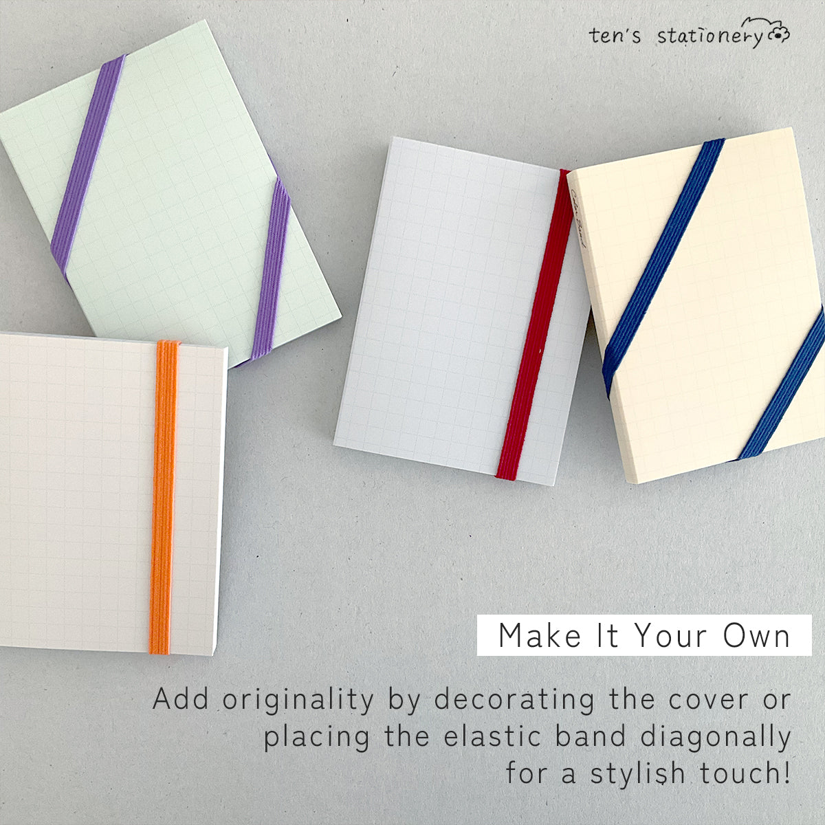 Colorband Grid Sticky Notes – 5mm, with Cover & Band