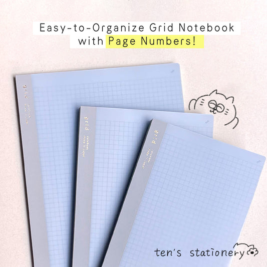 isshoni. numbered notebook grid Blue (B5/A5/B6) / Daigo