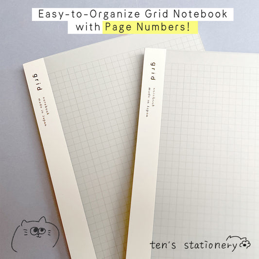 isshoni. numbered notebook grid Clear (B5/A5/B6) / Daigo