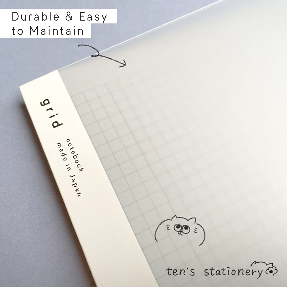 isshoni. numbered notebook grid Clear (B5/A5/B6) / Daigo