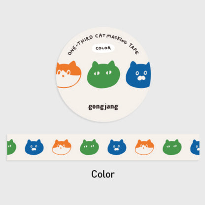 One-third cat masking tape