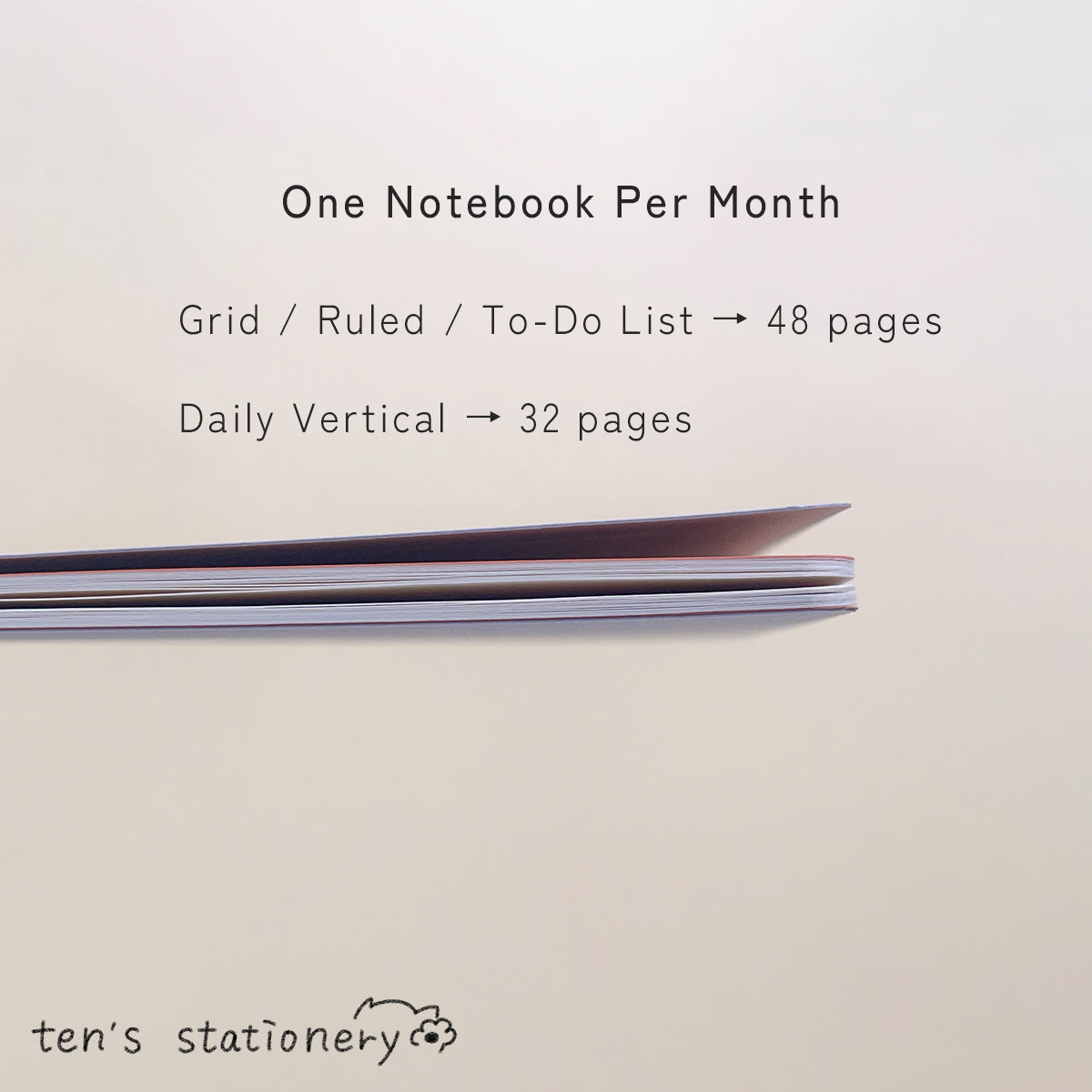 Slim Desk Notebook / Ten's stationery Original