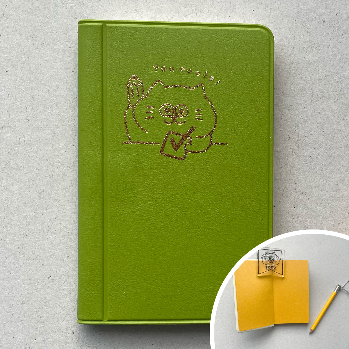 Mini memopad grid with pencil / ten's stationery original