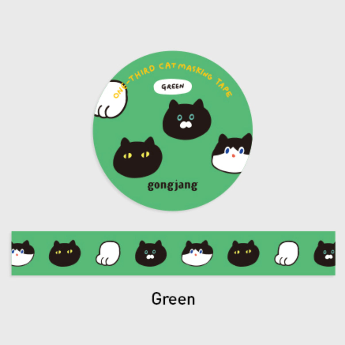 One-third cat masking tape