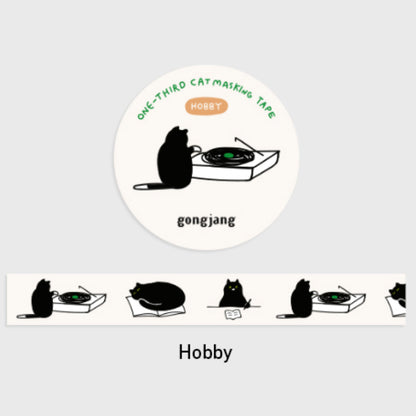 One-third cat masking tape