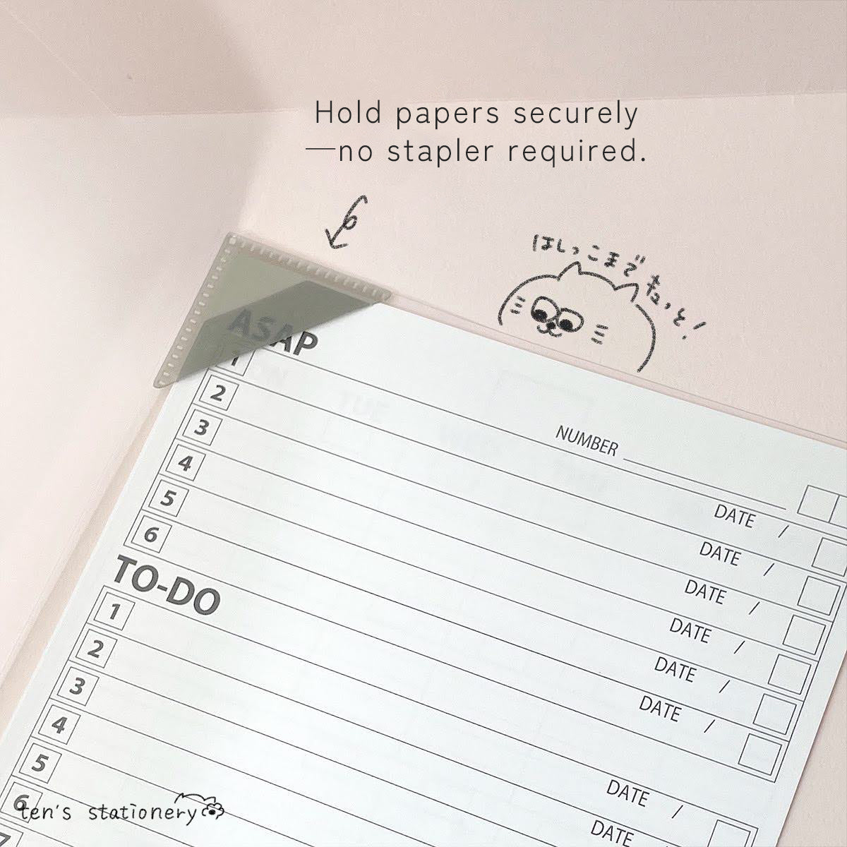 Nanamekuri CLEAR File - Slant-Cut Clear File / KINGJIM