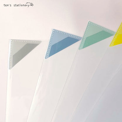 Nanamekuri CLEAR File - Slant-Cut Clear File / KINGJIM