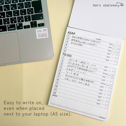 A5 50-Sheet Schedule Pad (Daily / Weekly / Monthly / To-Do / Minutes) / INFIEIGHT