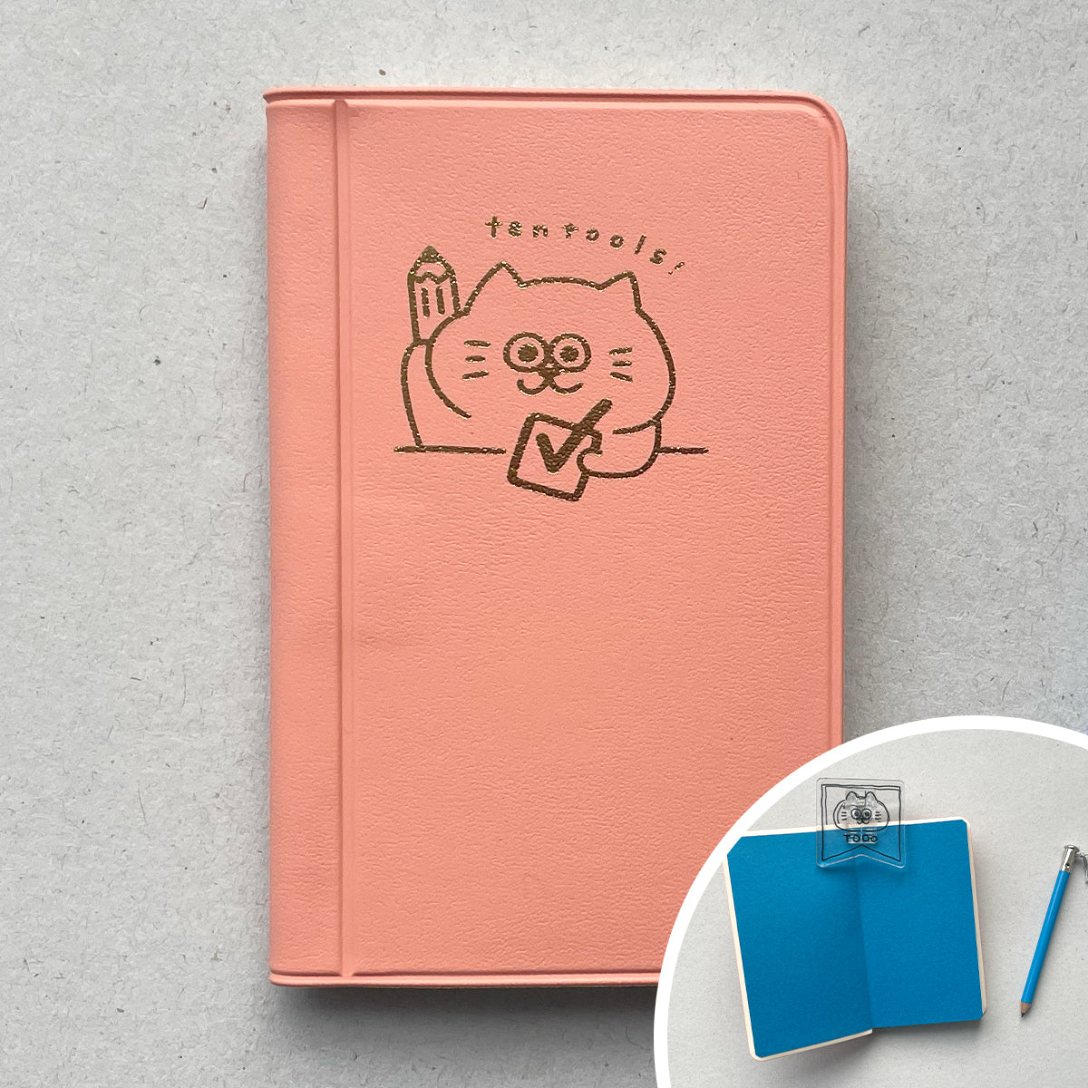 Mini memopad grid with pencil / ten's stationery original