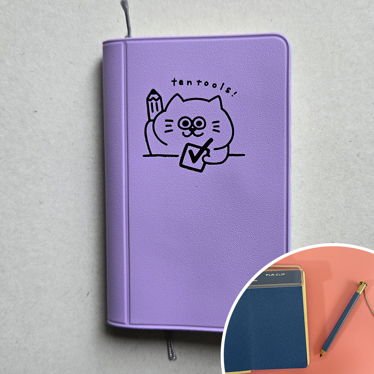 Mini memopad grid with pencil / ten's stationery original