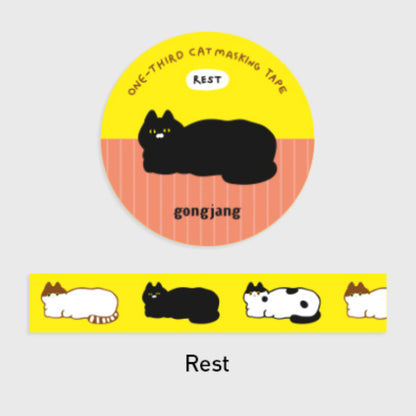 One-third cat masking tape